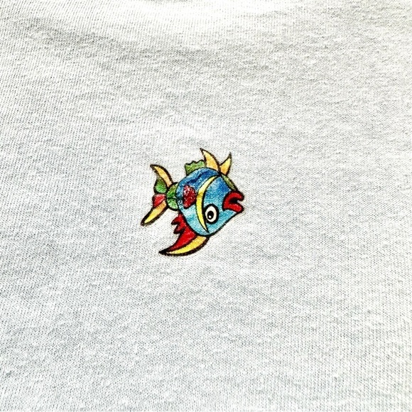 ⭐️ 5 for $25 Antigua Light Blue Cotton T-Shirt with Turtles & Fish 4 T - Picture 4 of 6